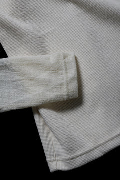 画像をギャラリービューアに読み込む, A.F ARTEFACT LAYERED CREW NECK TOP / WAFFLE KNIT JERSEY (IVORY)