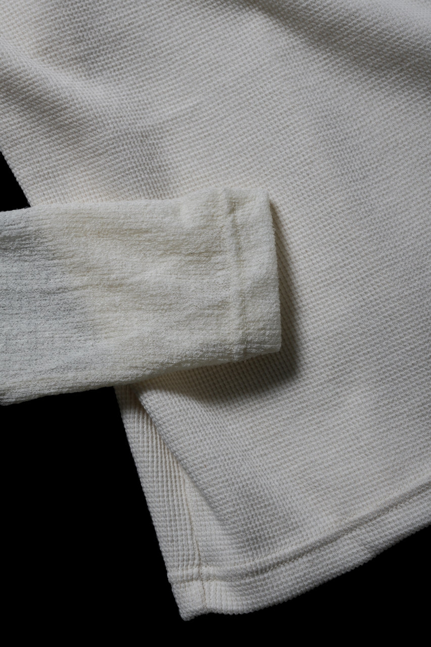 画像をギャラリービューアに読み込む, A.F ARTEFACT LAYERED CREW NECK TOP / WAFFLE KNIT JERSEY (IVORY)
