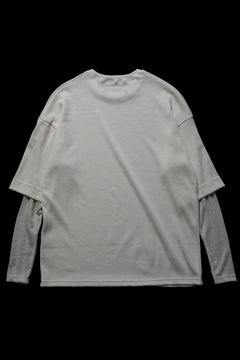 画像をギャラリービューアに読み込む, A.F ARTEFACT LAYERED CREW NECK TOP / WAFFLE KNIT JERSEY (IVORY)