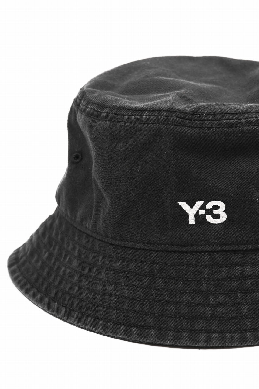 Y-3 Yohji Yamamoto LOGO BUCKET HAT (BLACK)