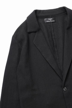 画像をギャラリービューアに読み込む, kujaku one button tailored jacket / J-977 (black)