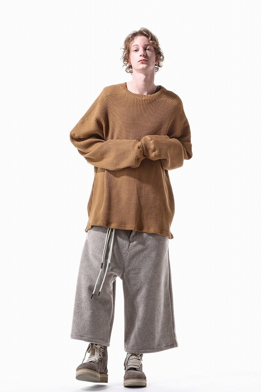 A.F ARTEFACT OVER SIZE TOP / HEAVY WAFFLE JERSEY (CAMEL)