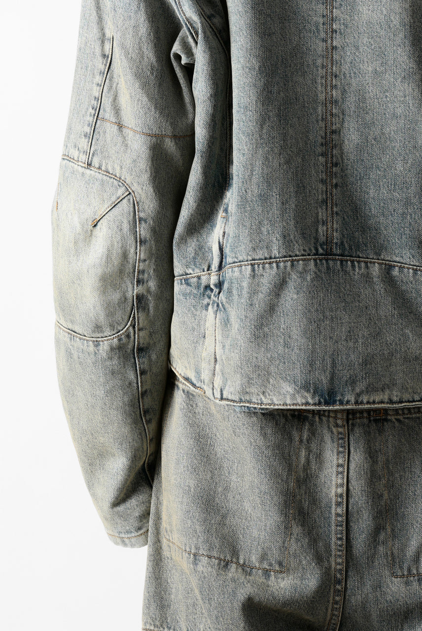 entire studios MOTO DENIM JACKET (SURFACE WAVE)