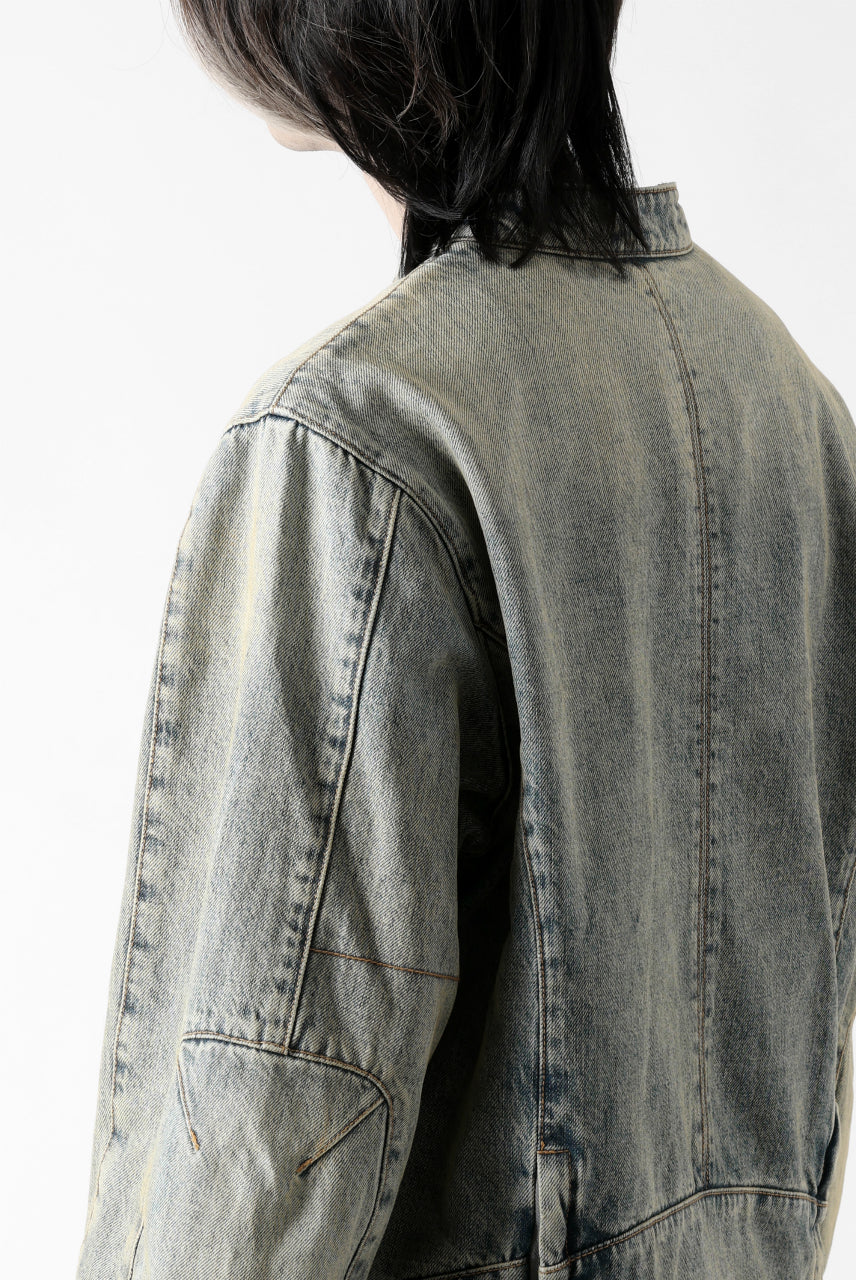 entire studios MOTO DENIM JACKET (SURFACE WAVE)