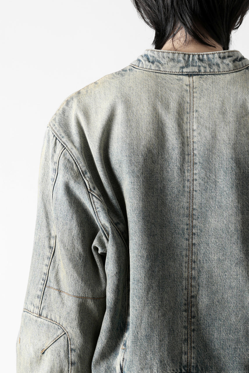 entire studios MOTO DENIM JACKET (SURFACE WAVE)