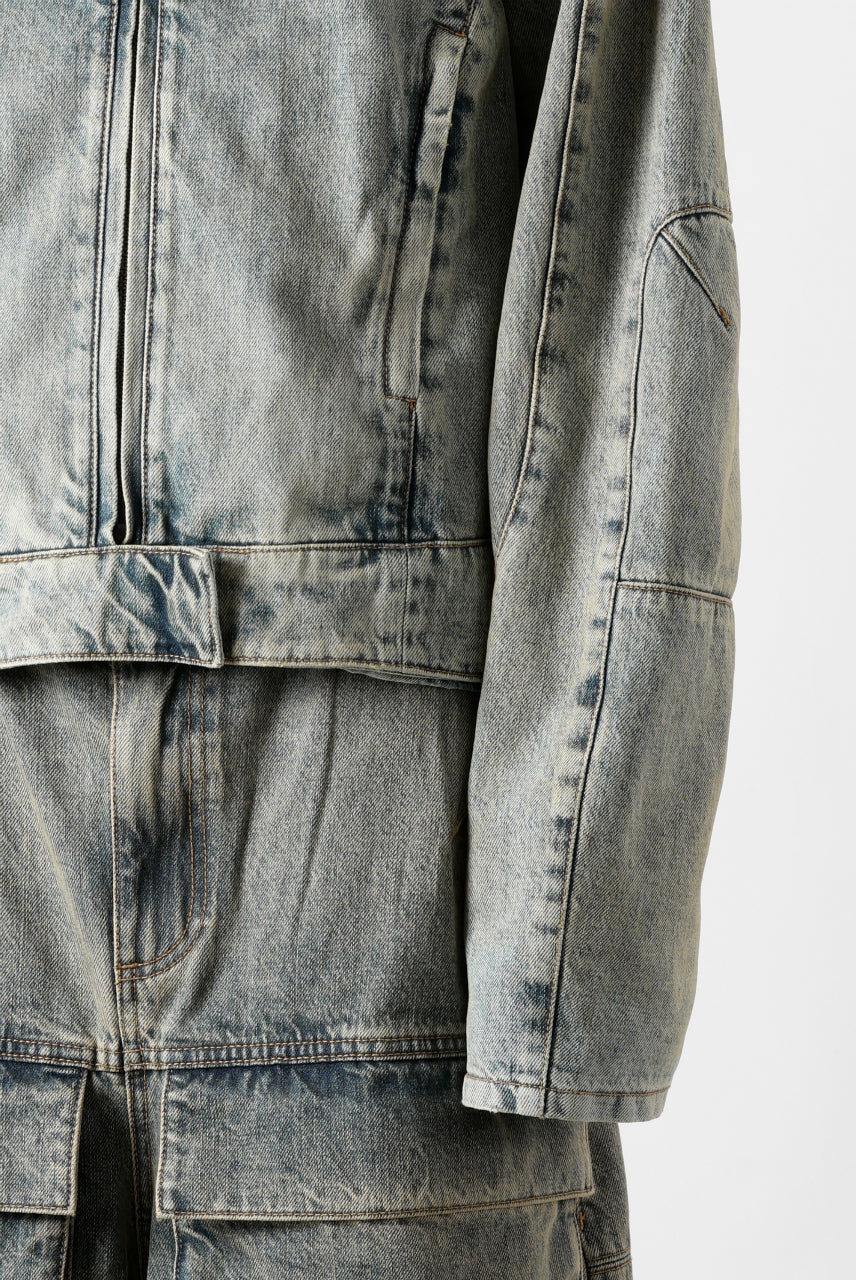 entire studios MOTO DENIM JACKET (SURFACE WAVE)