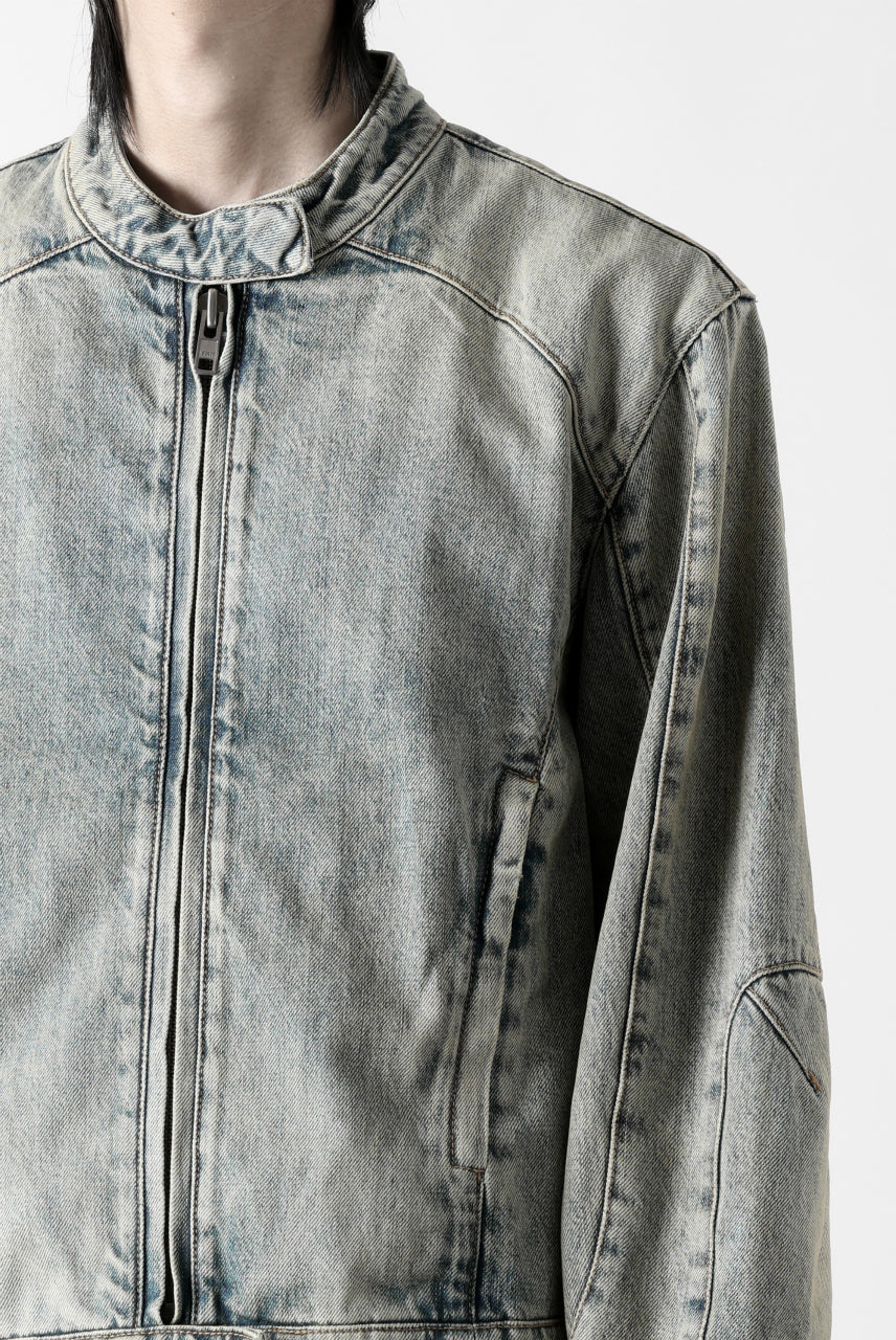 entire studios MOTO DENIM JACKET (SURFACE WAVE)