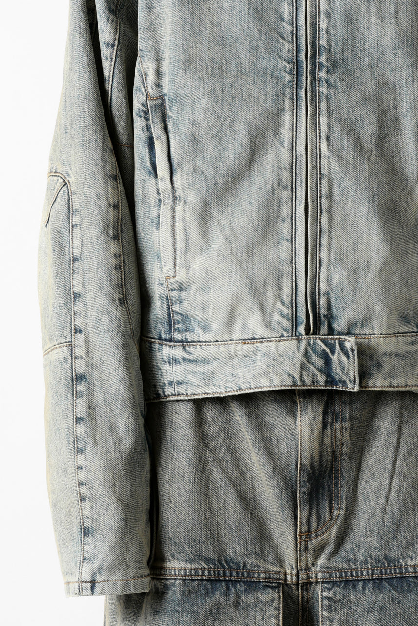 entire studios MOTO DENIM JACKET (SURFACE WAVE)