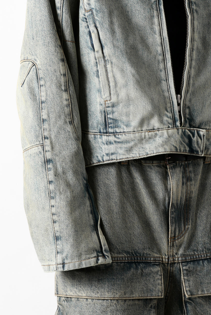 entire studios MOTO DENIM JACKET (SURFACE WAVE)