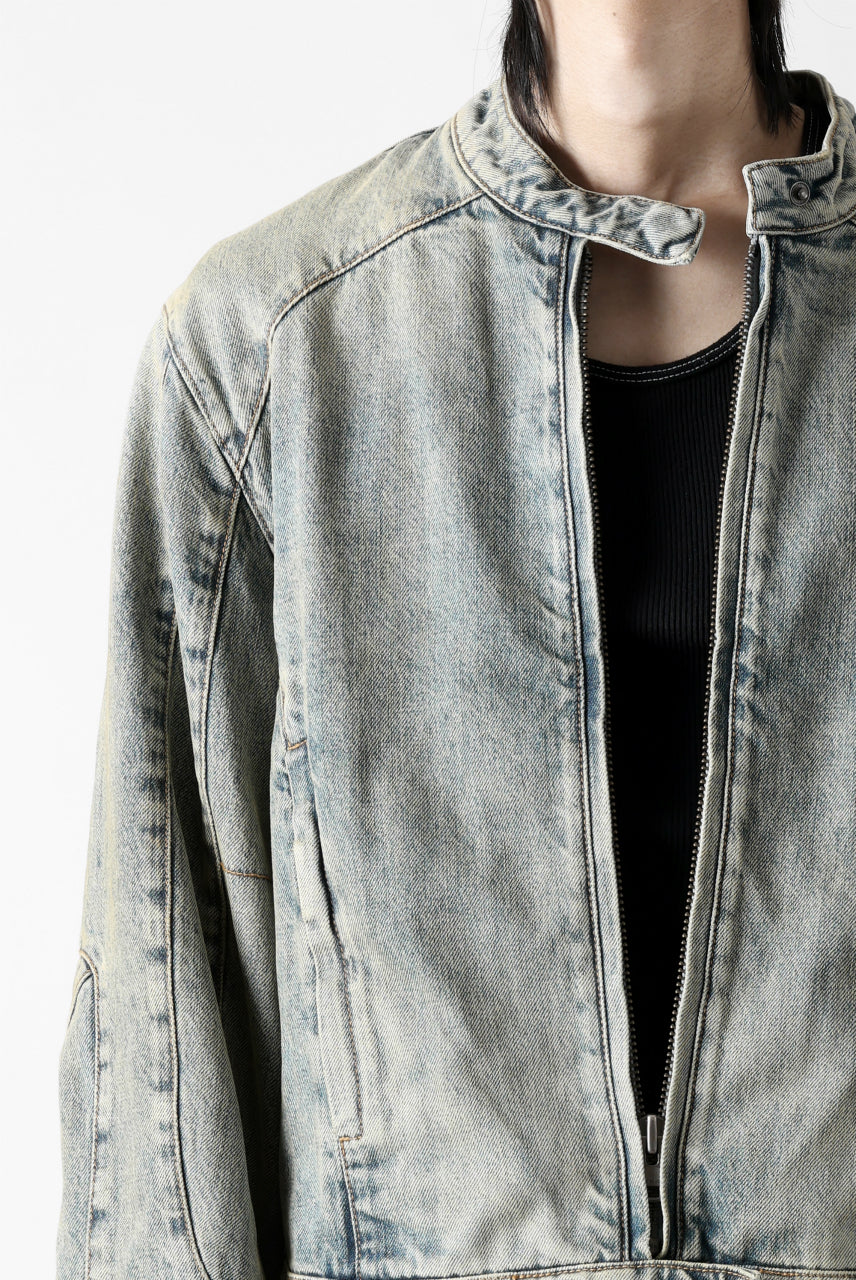 entire studios MOTO DENIM JACKET (SURFACE WAVE)