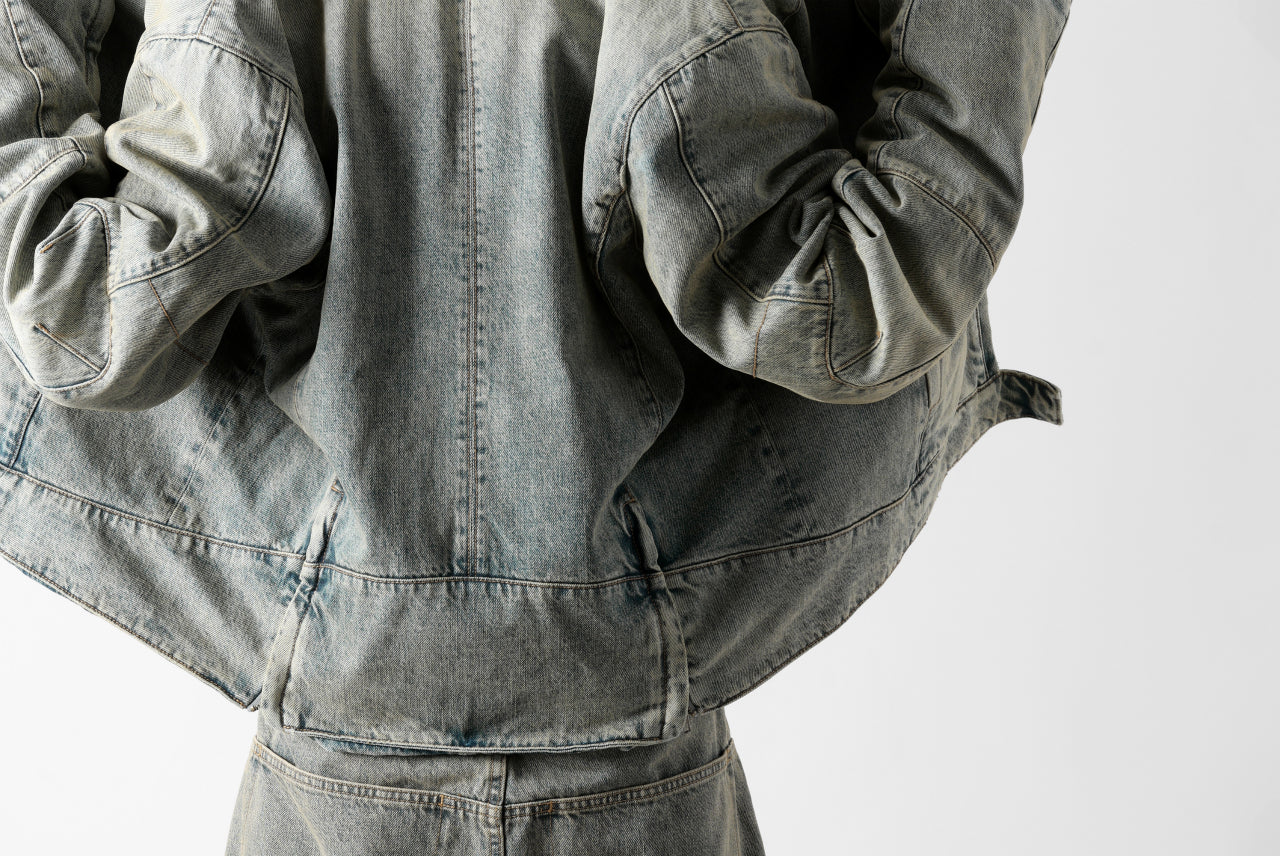 entire studios MOTO DENIM JACKET (SURFACE WAVE)