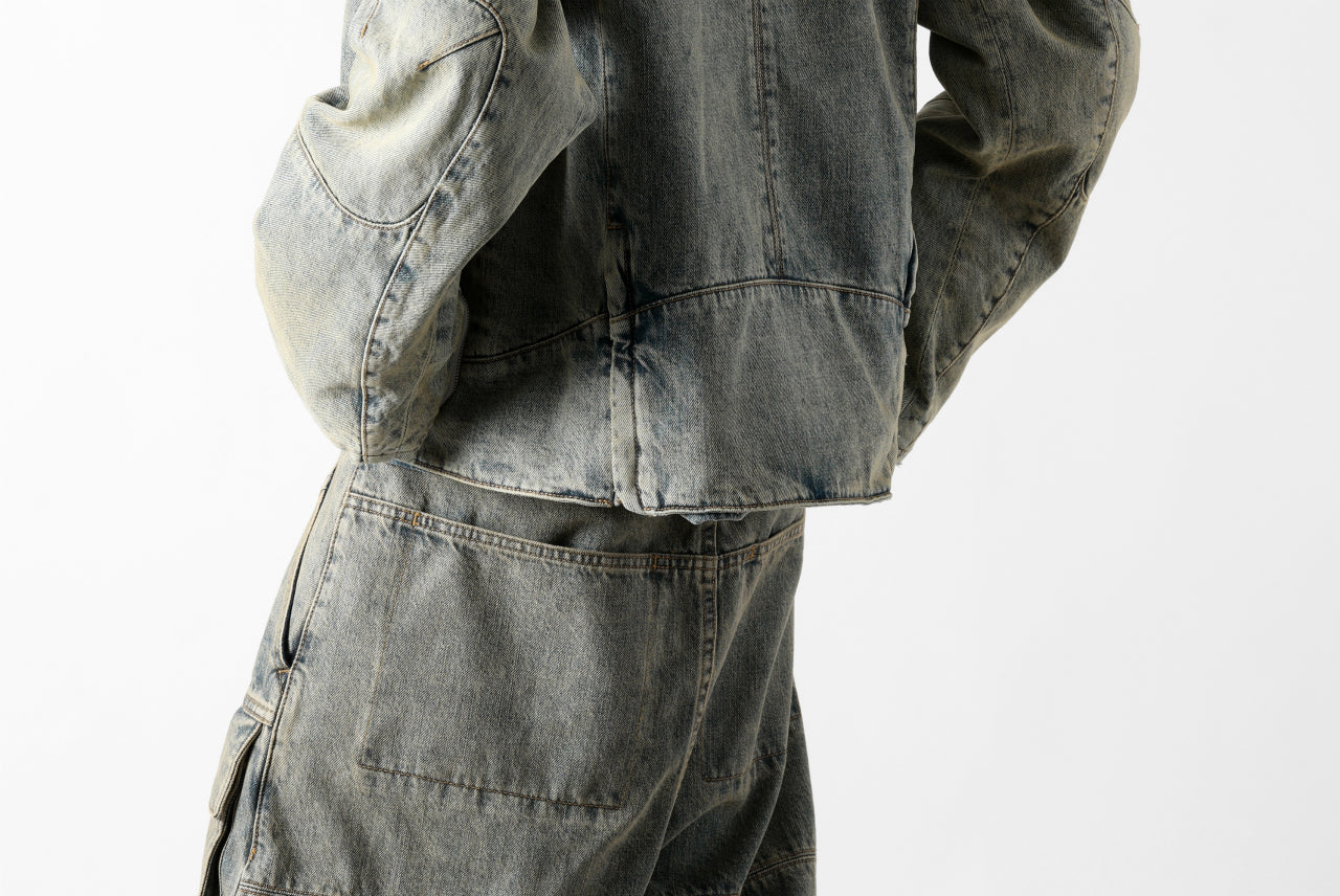 entire studios MOTO DENIM JACKET (SURFACE WAVE)