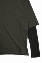 画像をギャラリービューアに読み込む, A.F ARTEFACT LAYERED CREW NECK TOP / WAFFLE KNIT JERSEY (KHAKI)