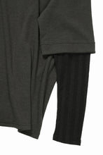 画像をギャラリービューアに読み込む, A.F ARTEFACT LAYERED CREW NECK TOP / WAFFLE KNIT JERSEY (KHAKI)