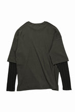 画像をギャラリービューアに読み込む, A.F ARTEFACT LAYERED CREW NECK TOP / WAFFLE KNIT JERSEY (KHAKI)