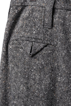 Load image into Gallery viewer, KLASICA "GL GOSSE-HS" RE DESIGNED BARREL TROUSERS / SOAKED HOMESPUN TWEED (GRAVEL)