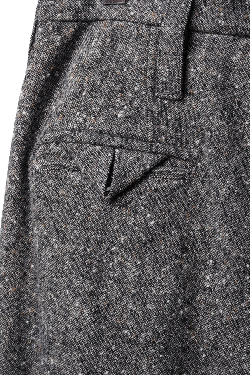 Load image into Gallery viewer, KLASICA "GL GOSSE-HS" RE DESIGNED BARREL TROUSERS / SOAKED HOMESPUN TWEED (GRAVEL)