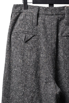 Load image into Gallery viewer, KLASICA "GL GOSSE-HS" RE DESIGNED BARREL TROUSERS / SOAKED HOMESPUN TWEED (GRAVEL)