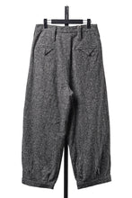 Load image into Gallery viewer, KLASICA "GL GOSSE-HS" RE DESIGNED BARREL TROUSERS / SOAKED HOMESPUN TWEED (GRAVEL)
