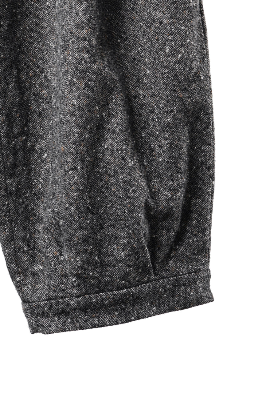 Load image into Gallery viewer, KLASICA "GL GOSSE-HS" RE DESIGNED BARREL TROUSERS / SOAKED HOMESPUN TWEED (GRAVEL)