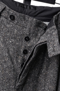 Load image into Gallery viewer, KLASICA "GL GOSSE-HS" RE DESIGNED BARREL TROUSERS / SOAKED HOMESPUN TWEED (GRAVEL)