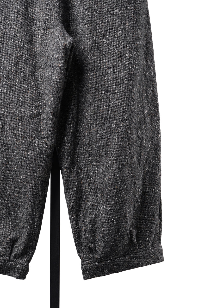 Load image into Gallery viewer, KLASICA "GL GOSSE-HS" RE DESIGNED BARREL TROUSERS / SOAKED HOMESPUN TWEED (GRAVEL)