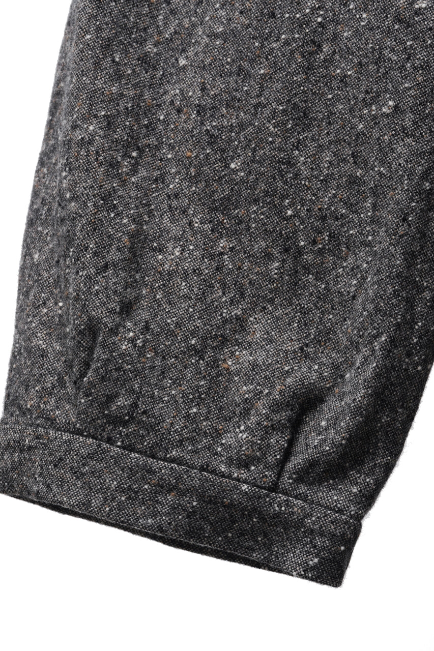 Load image into Gallery viewer, KLASICA "GL GOSSE-HS" RE DESIGNED BARREL TROUSERS / SOAKED HOMESPUN TWEED (GRAVEL)