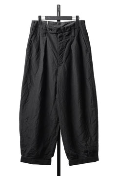 画像をギャラリービューアに読み込む, KLASICA "GL GOSSE-NN" RE DESIGNED BARREL TROUSERS / "NANAKO" WOVEN OXFORD (BLACK)