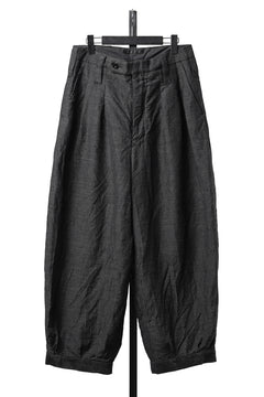 画像をギャラリービューアに読み込む, KLASICA "GL GOSSE-NN" RE DESIGNED BARREL TROUSERS / "NANAKO" WOVEN OXFORD (GREY)