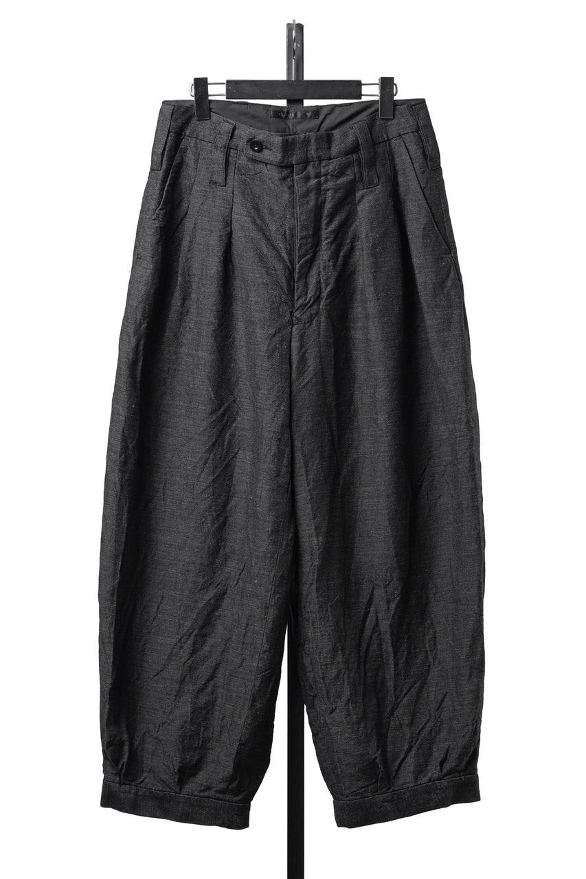 画像をギャラリービューアに読み込む, KLASICA "GL GOSSE-NN" RE DESIGNED BARREL TROUSERS / "NANAKO" WOVEN OXFORD (GREY)