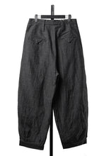 画像をギャラリービューアに読み込む, KLASICA "GL GOSSE-NN" RE DESIGNED BARREL TROUSERS / "NANAKO" WOVEN OXFORD (GREY)