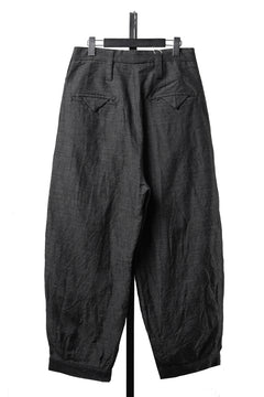 画像をギャラリービューアに読み込む, KLASICA "GL GOSSE-NN" RE DESIGNED BARREL TROUSERS / "NANAKO" WOVEN OXFORD (GREY)