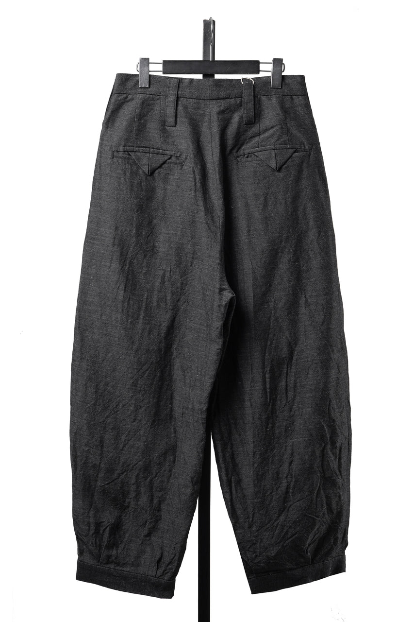 画像をギャラリービューアに読み込む, KLASICA "GL GOSSE-NN" RE DESIGNED BARREL TROUSERS / "NANAKO" WOVEN OXFORD (GREY)