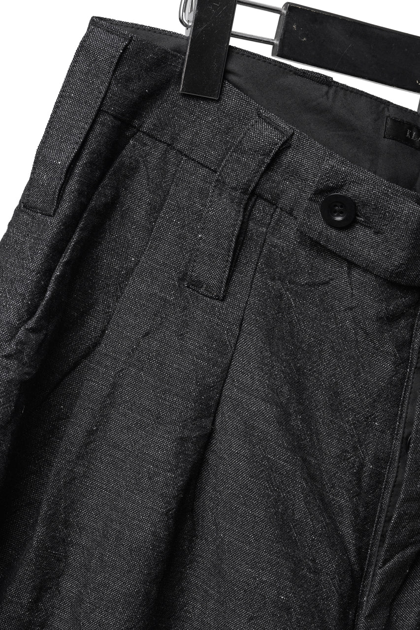 画像をギャラリービューアに読み込む, KLASICA "GL GOSSE-NN" RE DESIGNED BARREL TROUSERS / "NANAKO" WOVEN OXFORD (GREY)