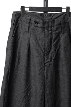 画像をギャラリービューアに読み込む, KLASICA "GL GOSSE-NN" RE DESIGNED BARREL TROUSERS / "NANAKO" WOVEN OXFORD (GREY)