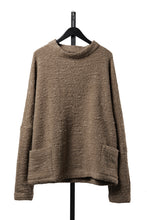 Load image into Gallery viewer, KLASICA "LIM" POCKET MOCK NECK JUMPER / NATURAL COLORED SHEEP NON DYED WOOL JERSEY (MAPLE)