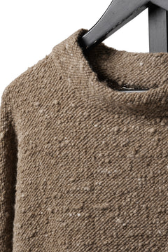 Load image into Gallery viewer, KLASICA "LIM" POCKET MOCK NECK JUMPER / NATURAL COLORED SHEEP NON DYED WOOL JERSEY (MAPLE)