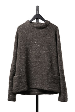 画像をギャラリービューアに読み込む, KLASICA "LIM" POCKET MOCK NECK JUMPER / NATURAL COLORED SHEEP NON DYED WOOL JERSEY (TAUPE)