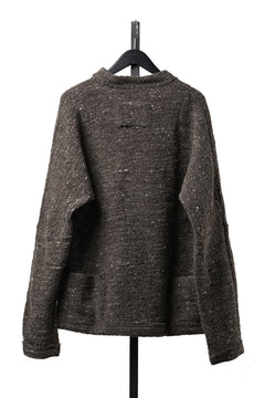 画像をギャラリービューアに読み込む, KLASICA "LIM" POCKET MOCK NECK JUMPER / NATURAL COLORED SHEEP NON DYED WOOL JERSEY (TAUPE)