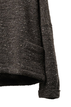 画像をギャラリービューアに読み込む, KLASICA "LIM" POCKET MOCK NECK JUMPER / NATURAL COLORED SHEEP NON DYED WOOL JERSEY (TAUPE)