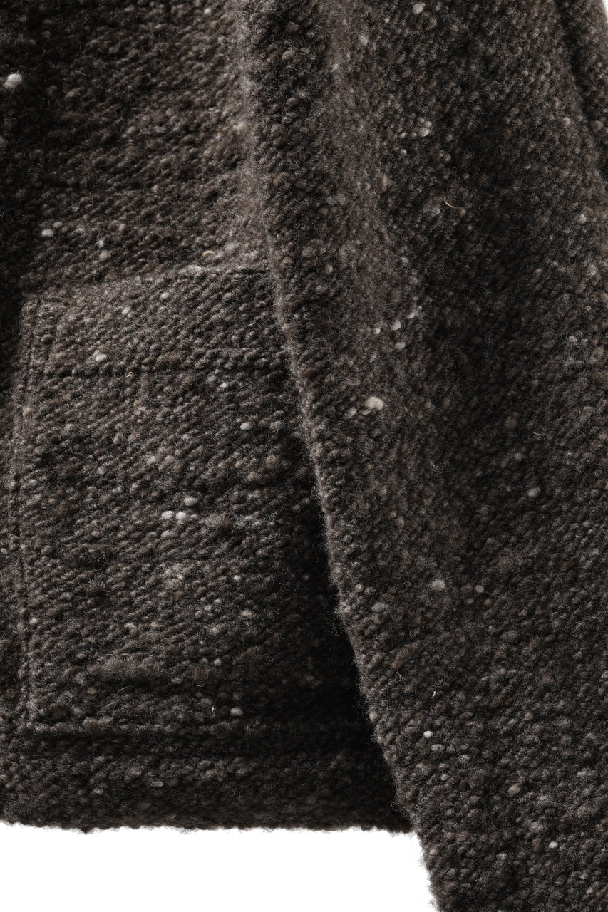 画像をギャラリービューアに読み込む, KLASICA "LIM" POCKET MOCK NECK JUMPER / NATURAL COLORED SHEEP NON DYED WOOL JERSEY (TAUPE)