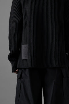 画像をギャラリービューアに読み込む, Ten c RIB SWEATER / MERINO WOOL EXTRA FINE (BLACK)