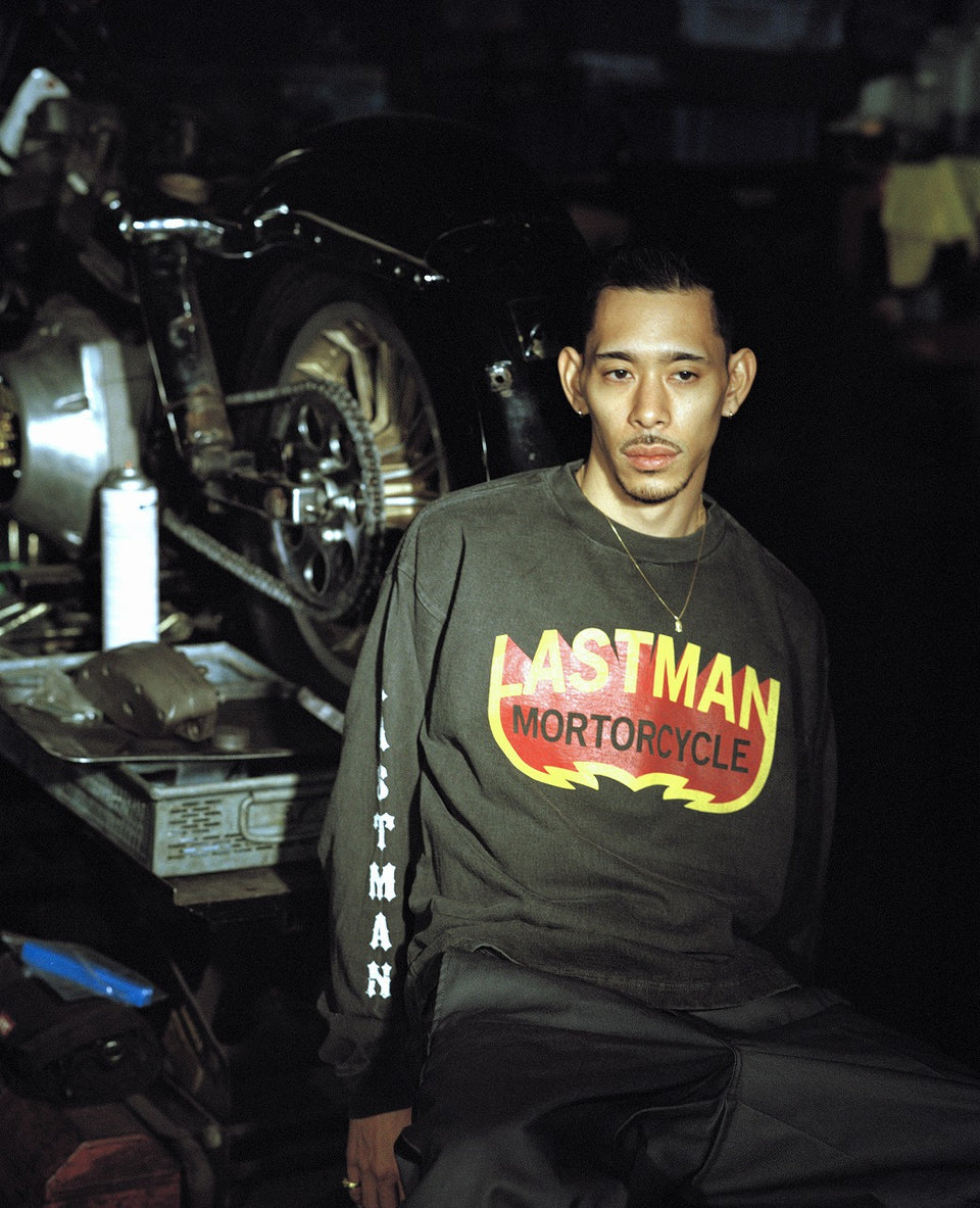 [ETCE] WASHED OPTICAL TEE /追跡付 LASTMAN L/S PRINTED TEE -MOTORCYCLE- (BLACK) – LOOM OSAKA