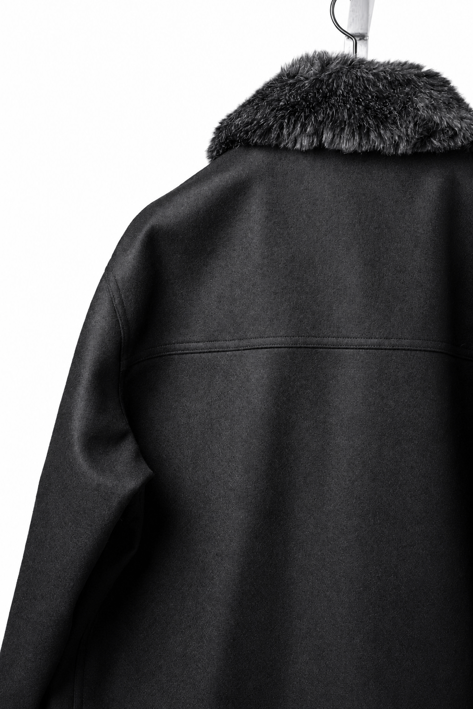 Load image into Gallery viewer, LITTLEBIG Wool Car Coat (BLACK)