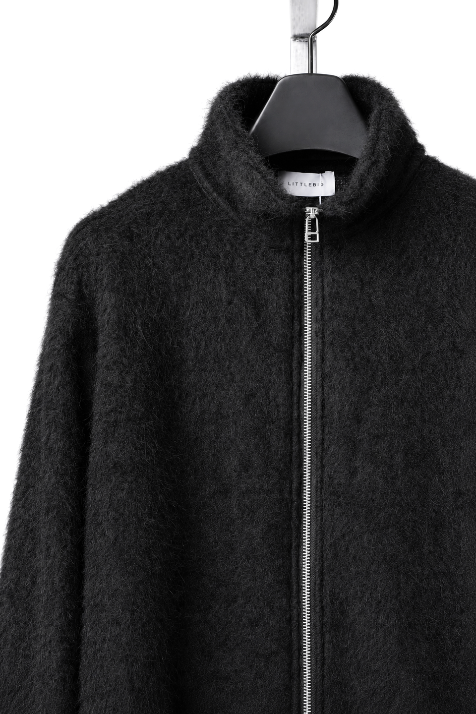 画像をギャラリービューアに読み込む, LITTLEBIG Zip Up Knit Jacket (BLACK)