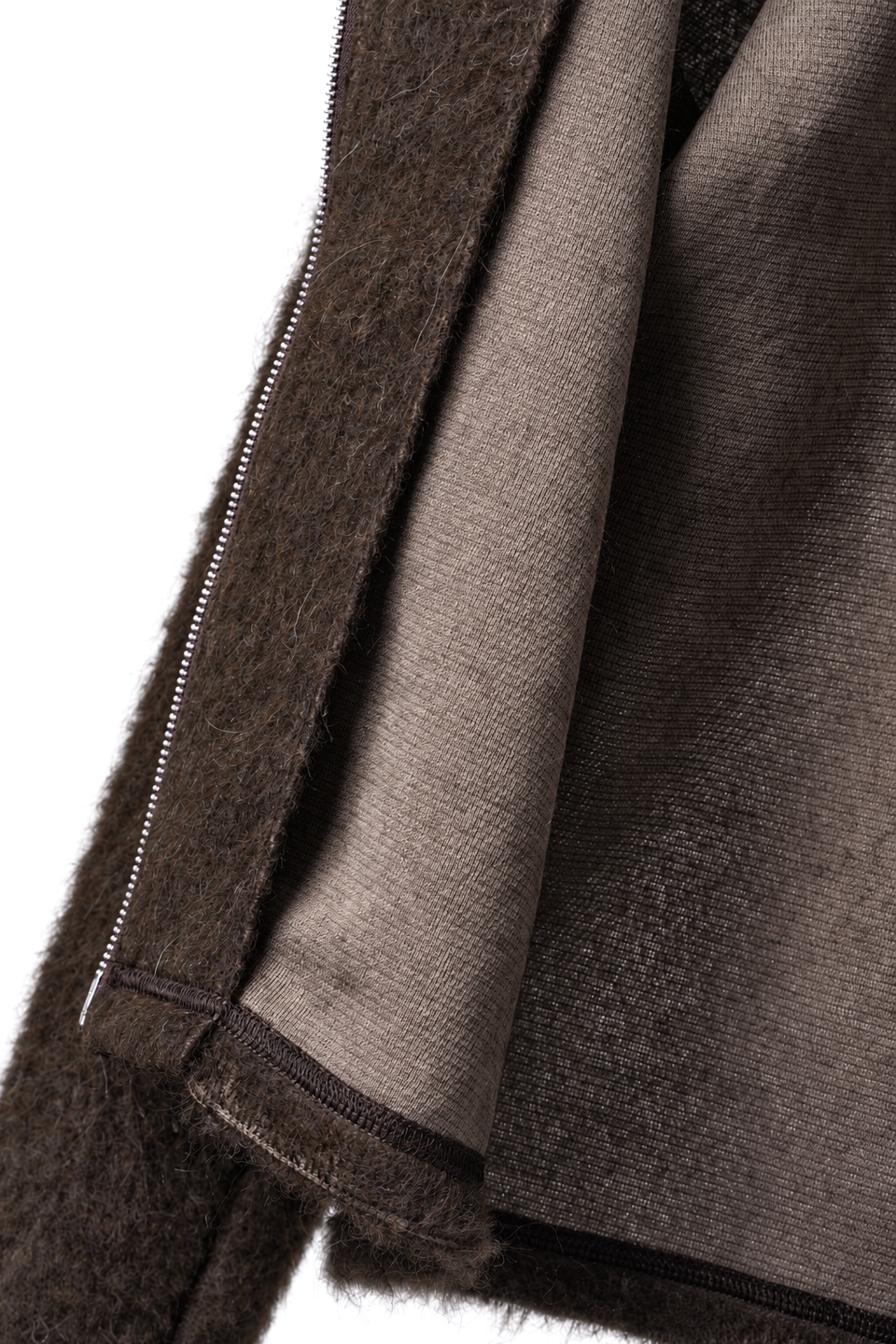 画像をギャラリービューアに読み込む, LITTLEBIG Zip Up Knit Jacket (BROWN)