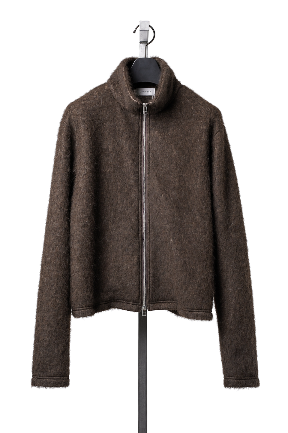 画像をギャラリービューアに読み込む, LITTLEBIG Zip Up Knit Jacket (BROWN)