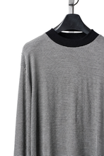 画像をギャラリービューアに読み込む, LITTLEBIG Mock Neck Wool Long T Shirt (BORDER)