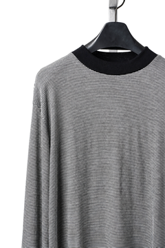 画像をギャラリービューアに読み込む, LITTLEBIG Mock Neck Wool Long T Shirt (BORDER)