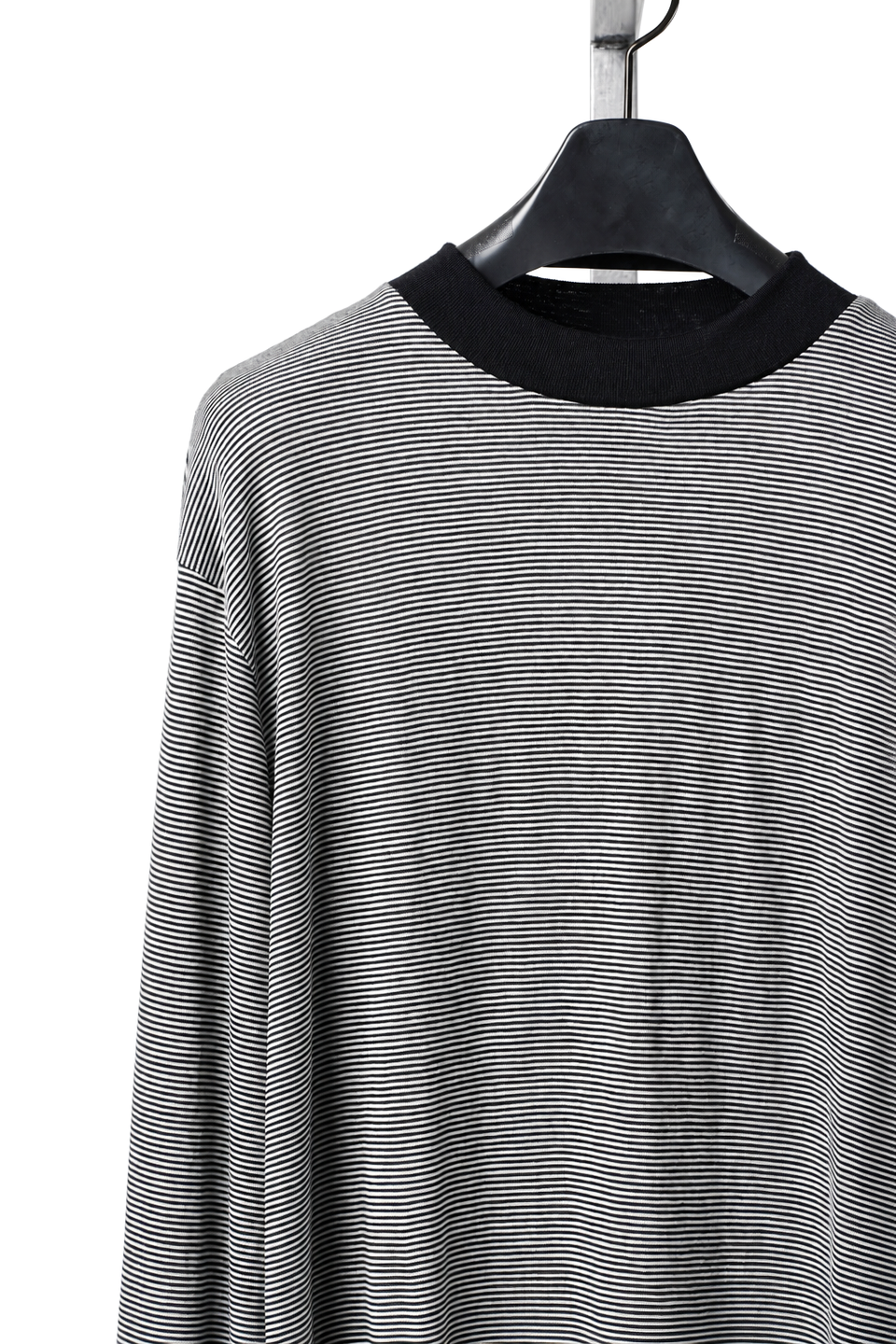 画像をギャラリービューアに読み込む, LITTLEBIG Mock Neck Wool Long T Shirt (BORDER)